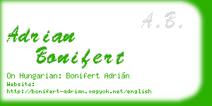 adrian bonifert business card